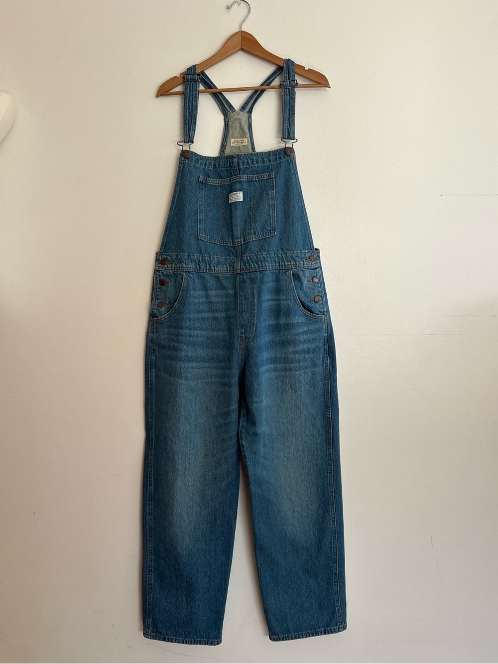 VTG Levi’s Premium Denim Overalls Utility Grunge Baggy Dungarees Cotton Size XL